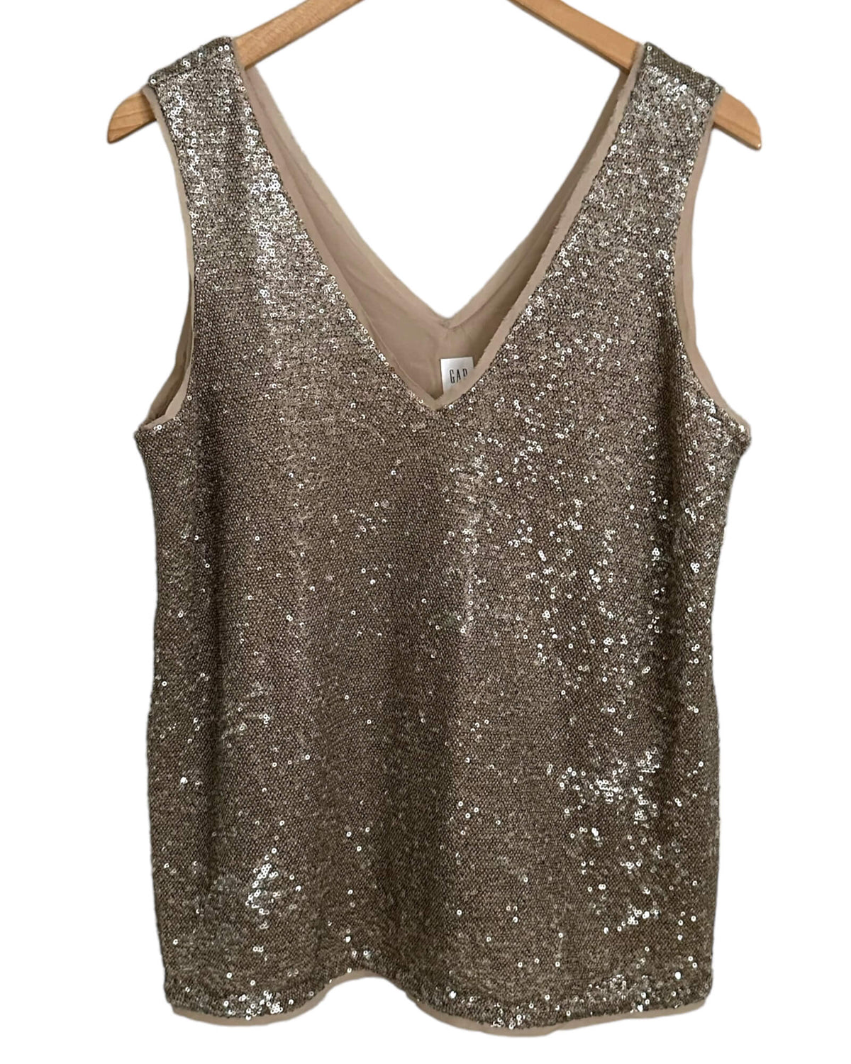 Warm Autumn GAP sleeveless sequin blouse