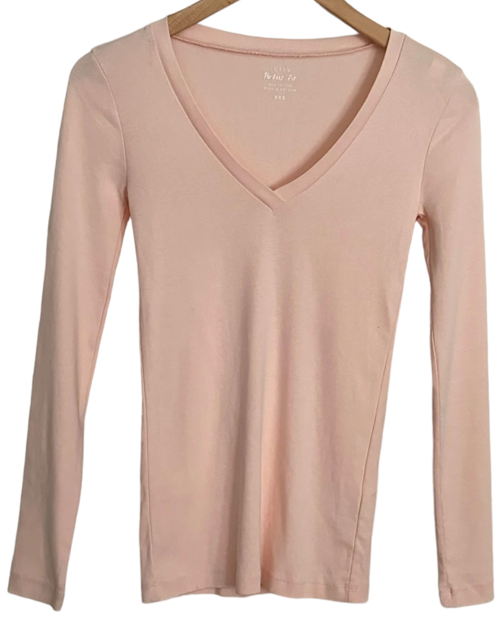 Warm Autumn J.CREW blush v-neck long sleeve tee