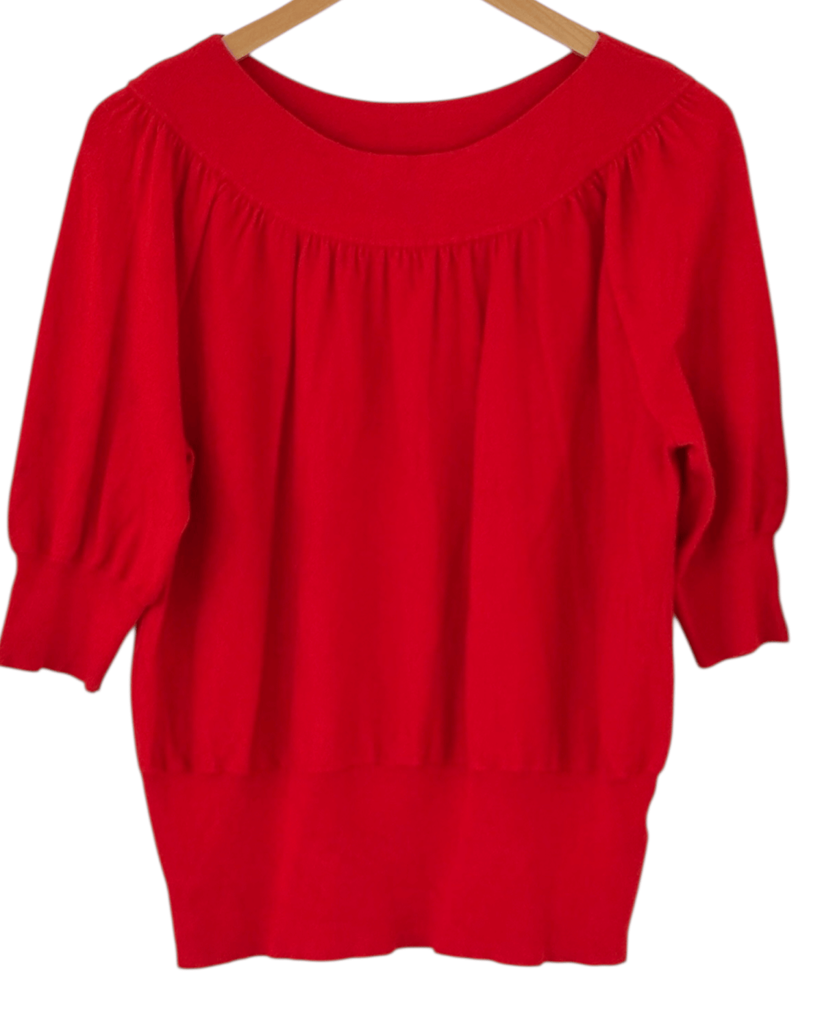 Warm Autumn JOSEPH A. cayenne banded pleat sweater