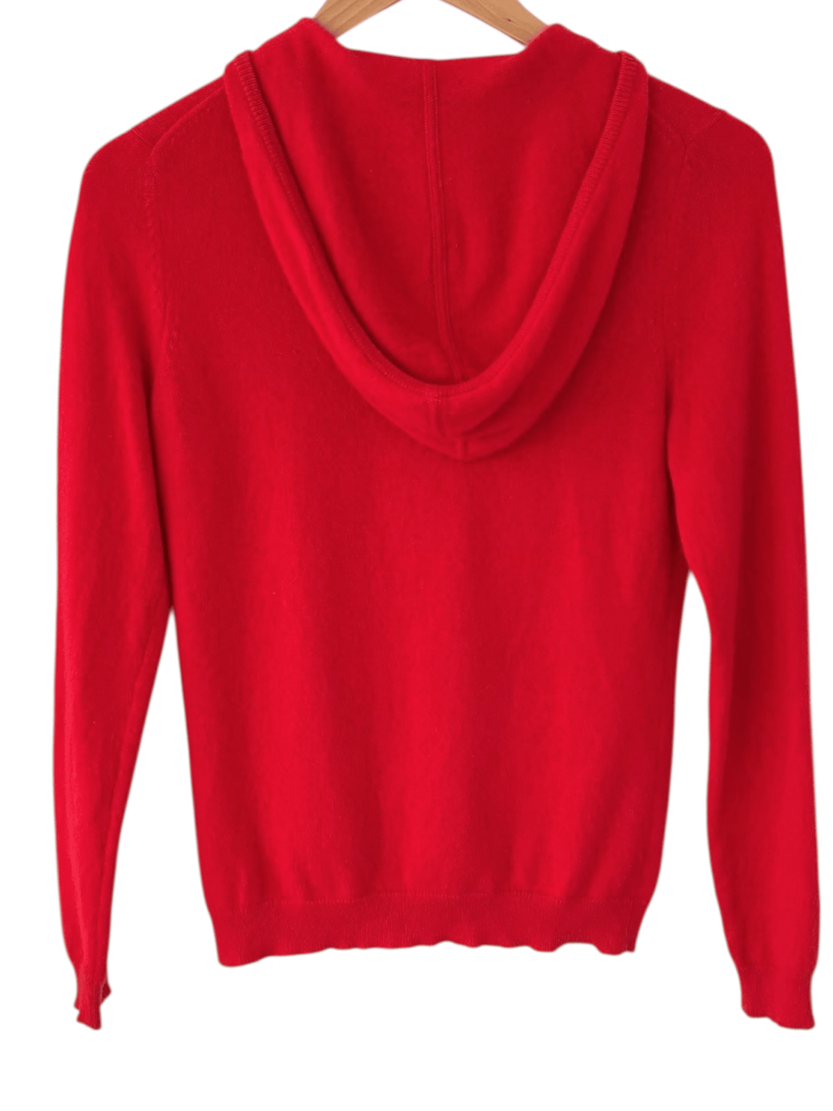 Warm Autumn LORD &amp; TAYLOR cinnabar cashmere hooded zip-up sweater