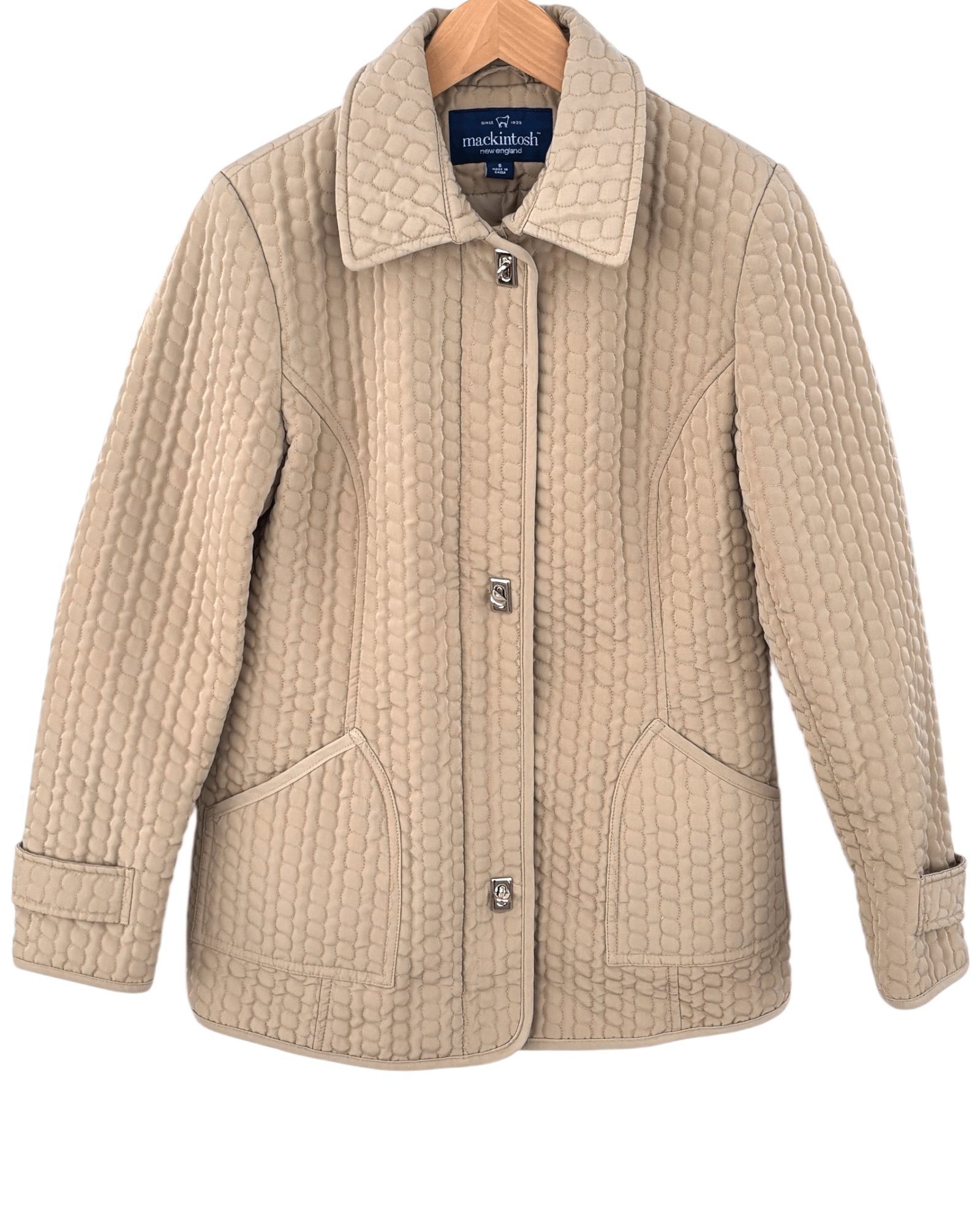 Warm  Autumn MACKINTOSH arrowroot quilted car coat