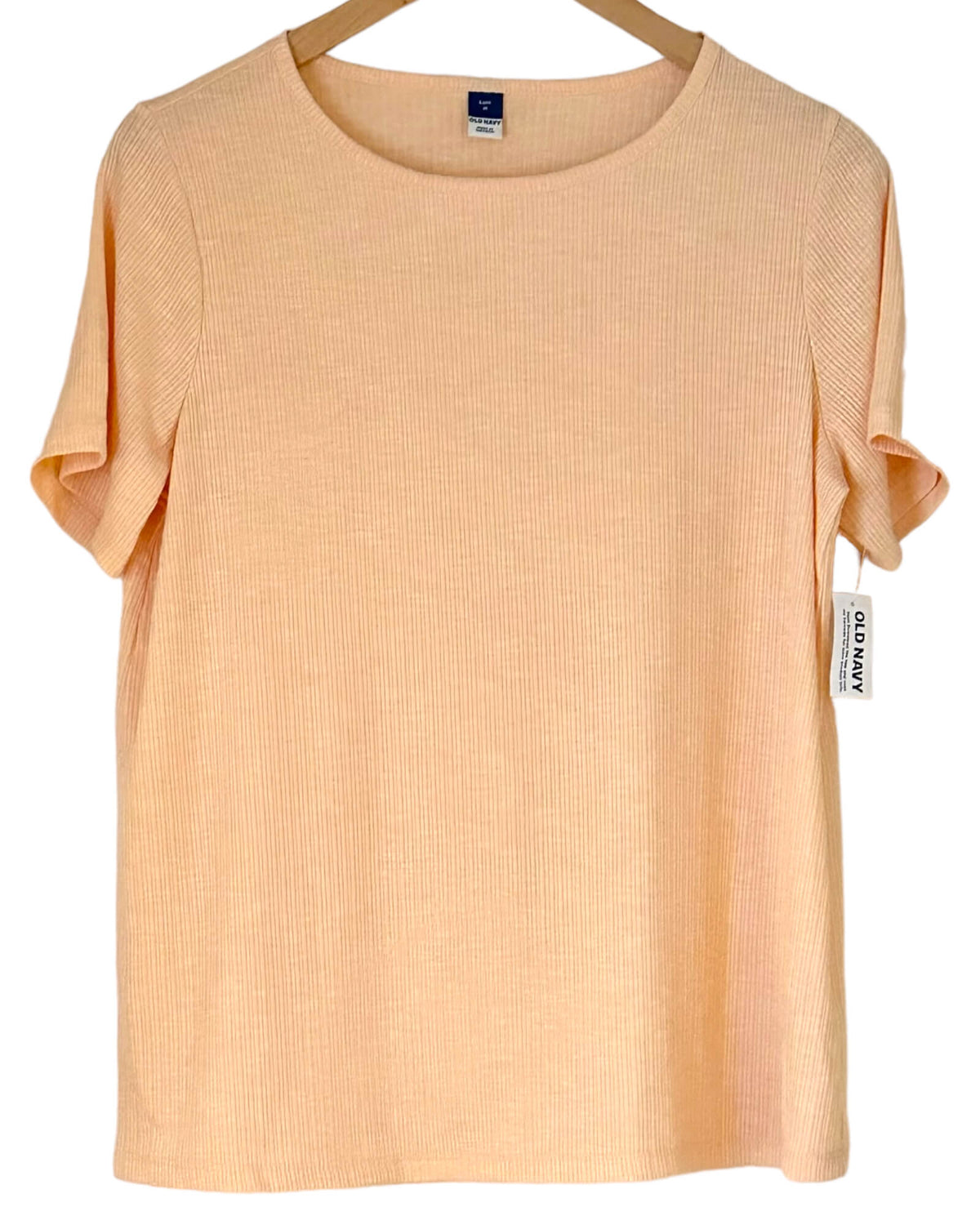 Warm Autumn OLD NAVY peach cream ribbed tee