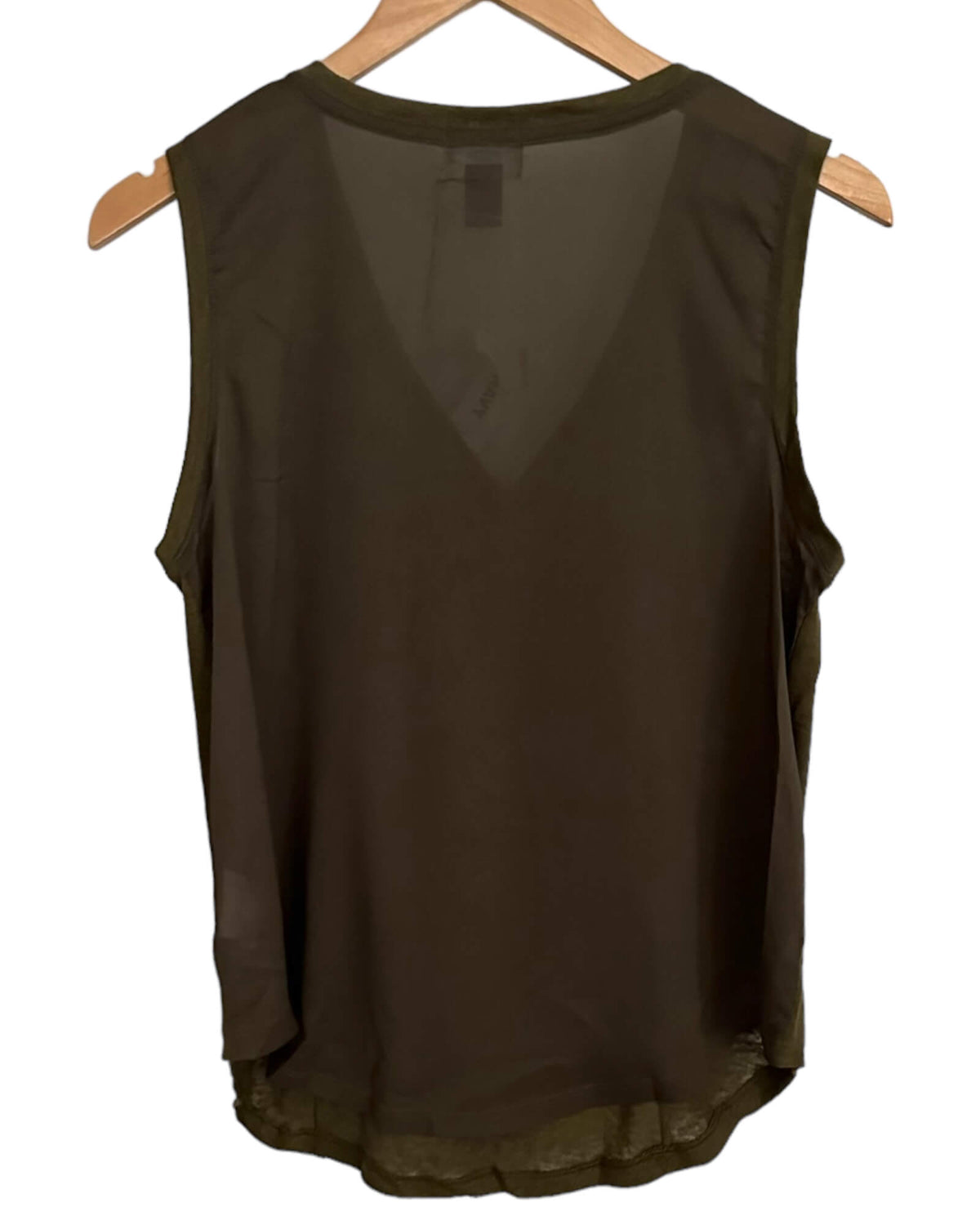 Warm Autumn OLD NAVY sleeveless sheer back v-neck top