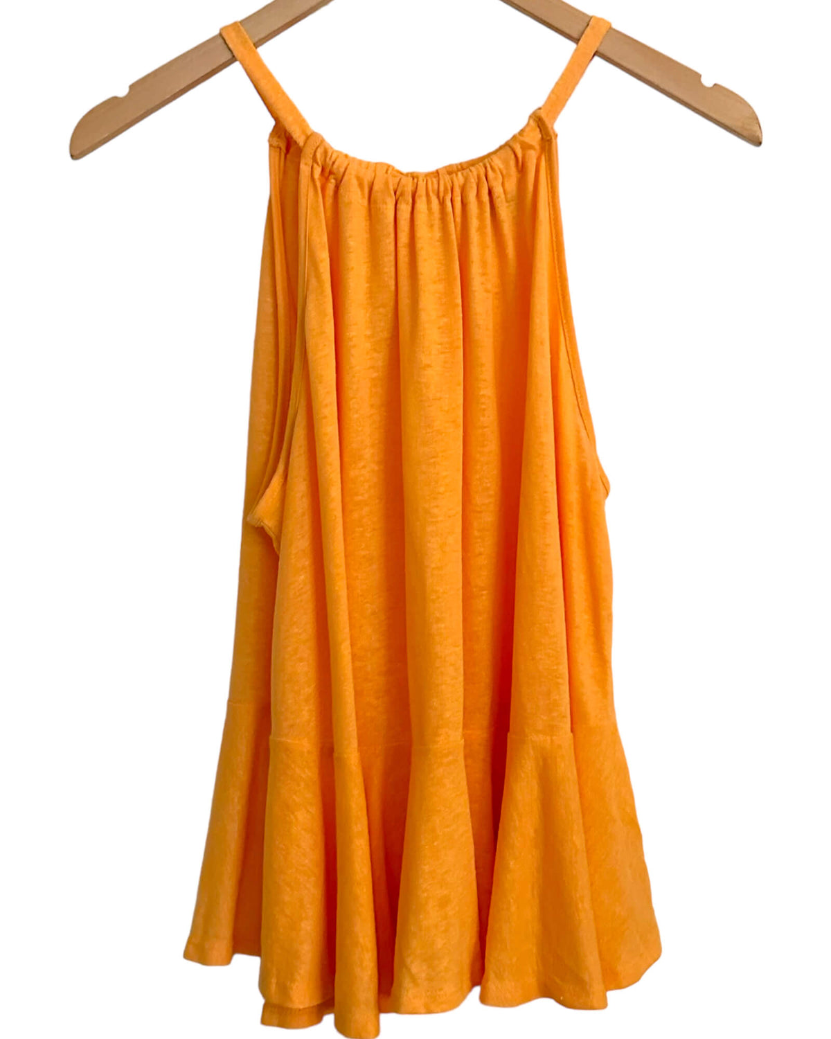 Warm Autumn OLD NAVY sunset orange peplum halter top