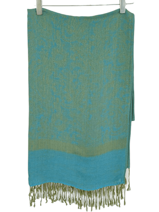 Warm Autumn Silk Blend Paisley Print Pashmina