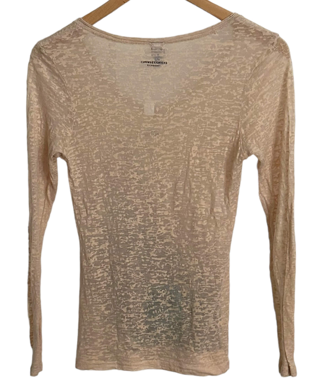 Warm Autumn CHOOSY CHICKS peacock feather v-neck tee