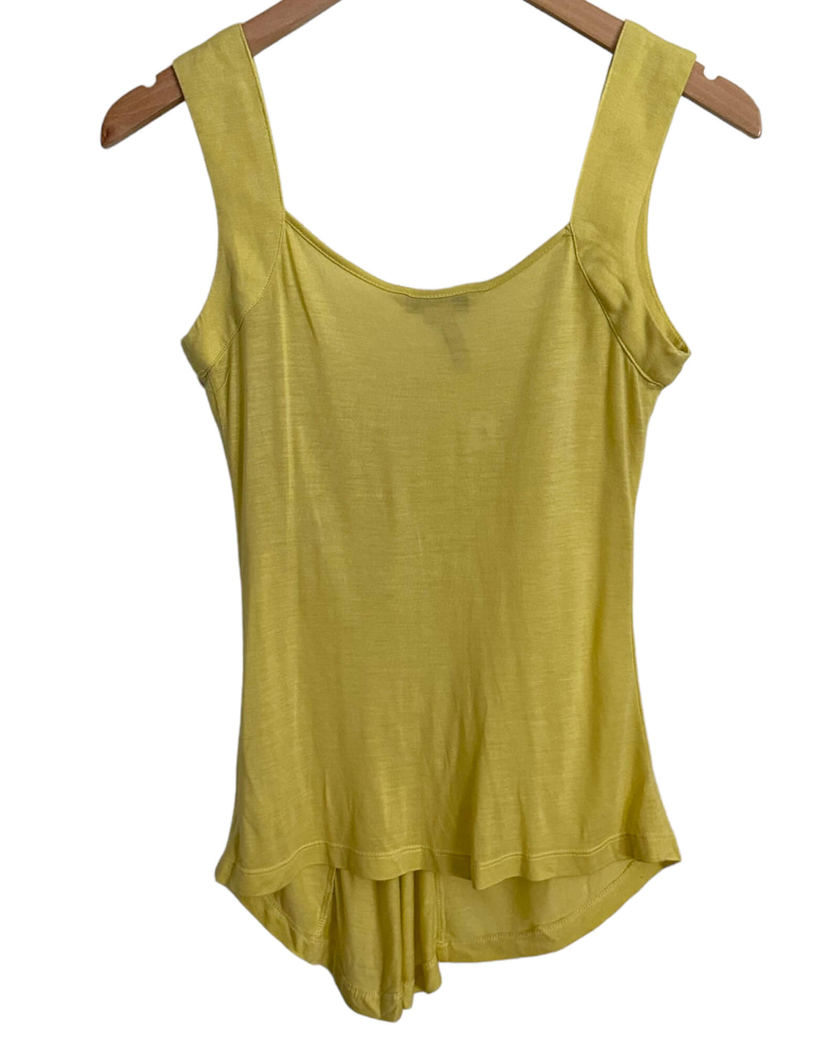 Warm Autumn BCBG avocado green pleated asymmetric sleeveless top 