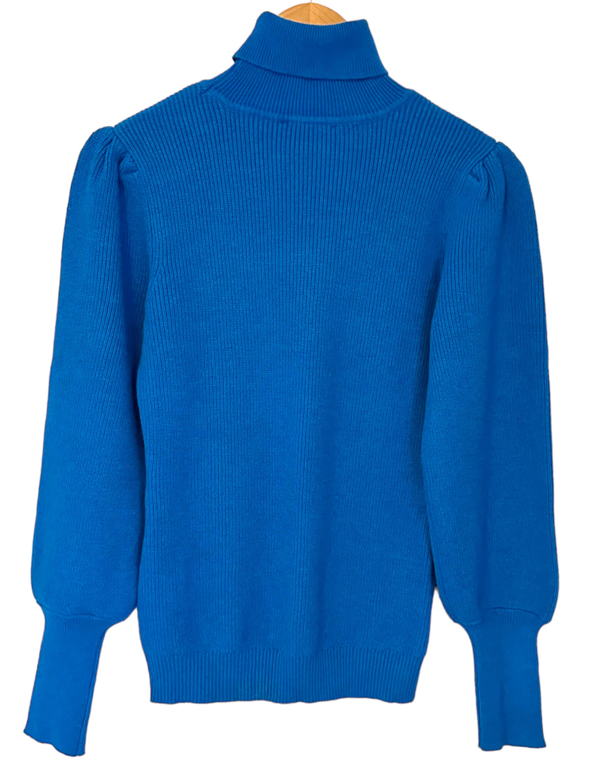 Warm Spring BOSTON PROPER puff sleeve turtleneck ribbed sweater