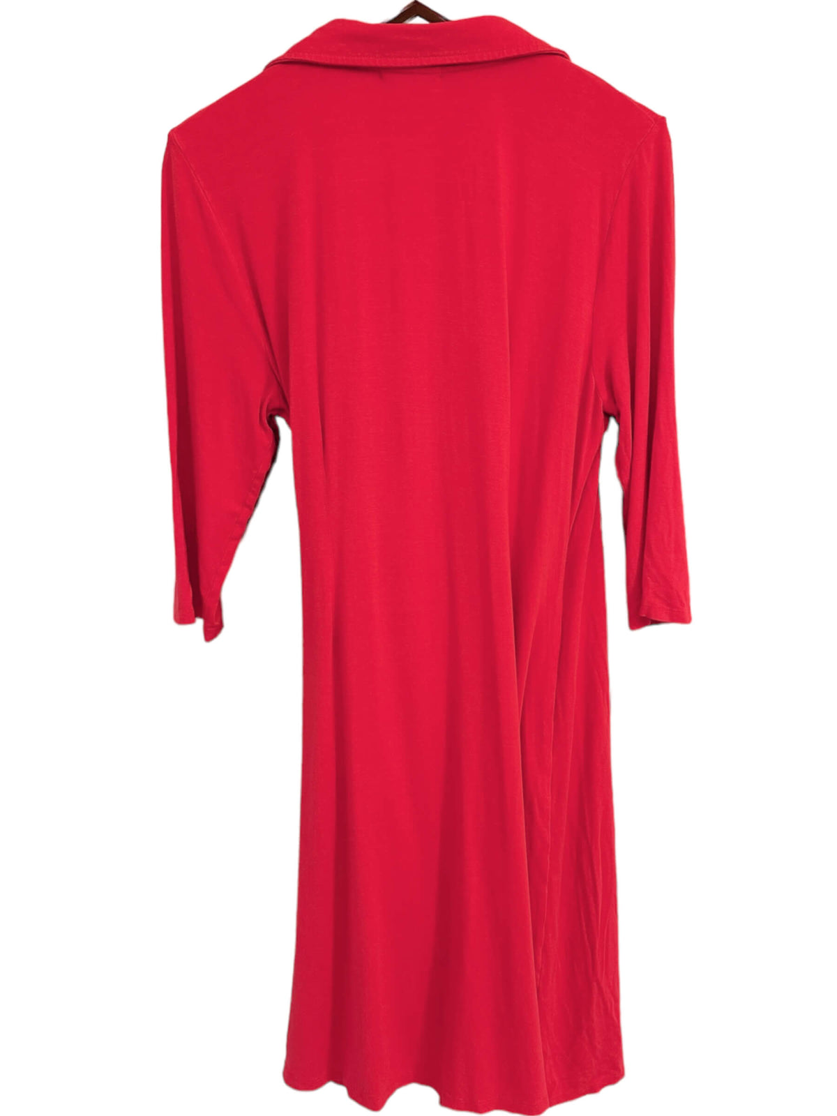 Warm Spring FRESH PRODUCE Sonia strawberry red jersey knit faux wrap dress