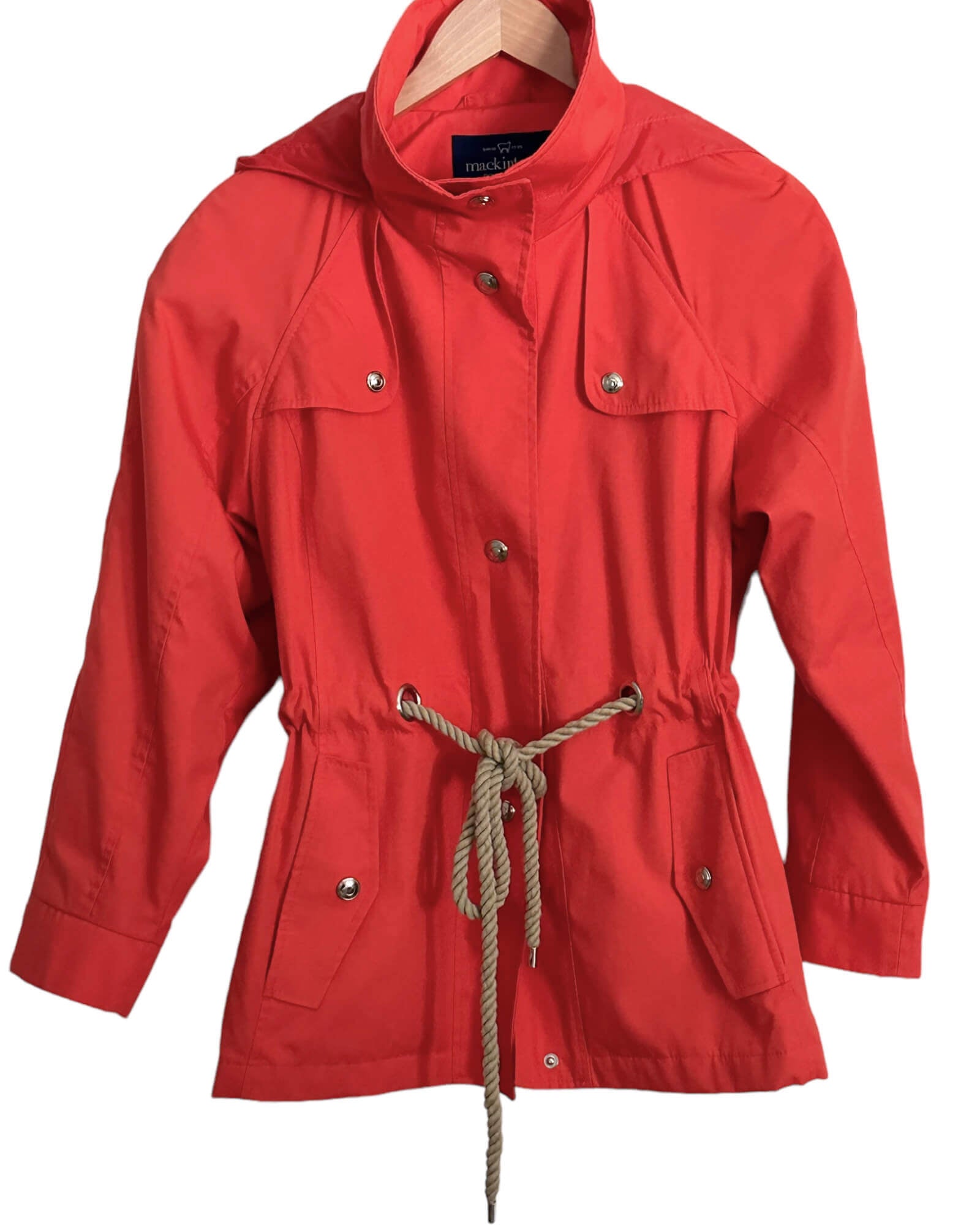 Warm Spring MACKINTOSH NEW ENGLAND orange corded rain jacket