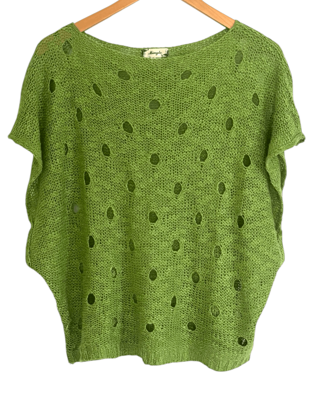 Warm Spring MINGLE everglade sleeveless slouchy open knit pullover
