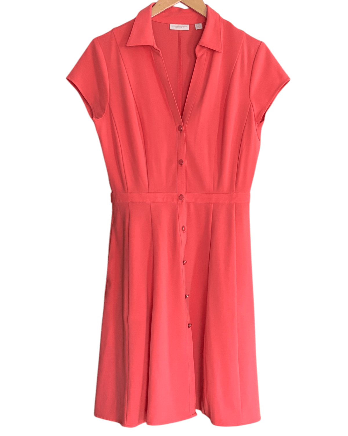 Warm Spring NEW YORK &amp; CO guava cap sleeve shirt dress