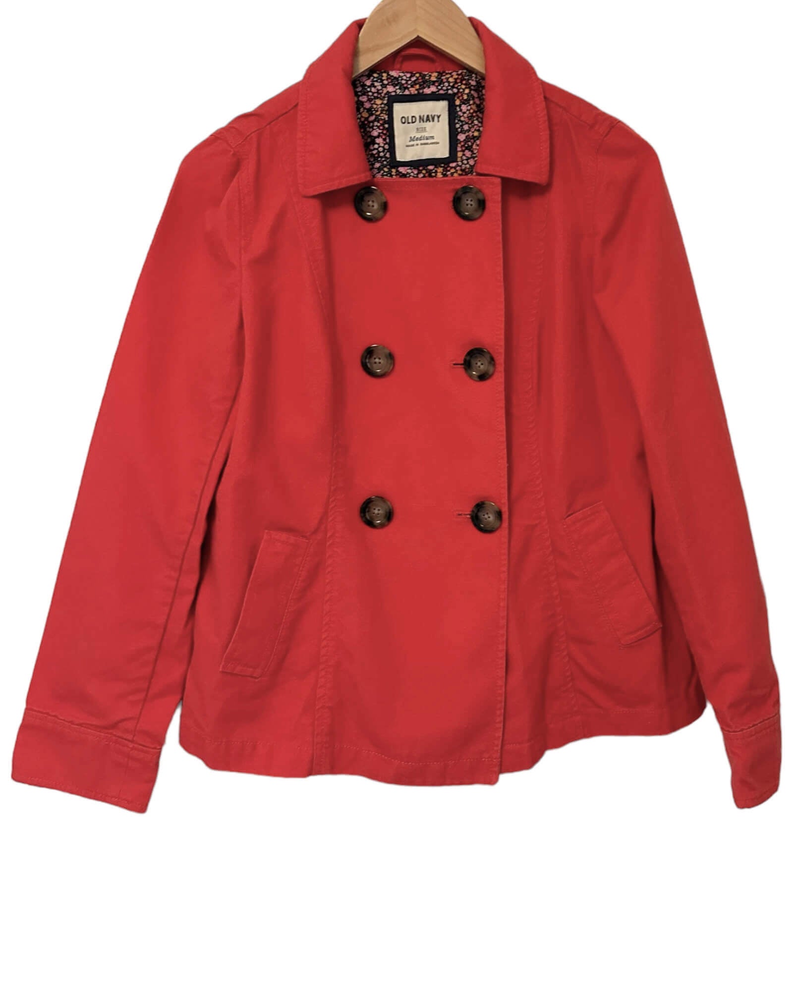 Warm Spring OLD NAVY rowanberry red twill peacoat 