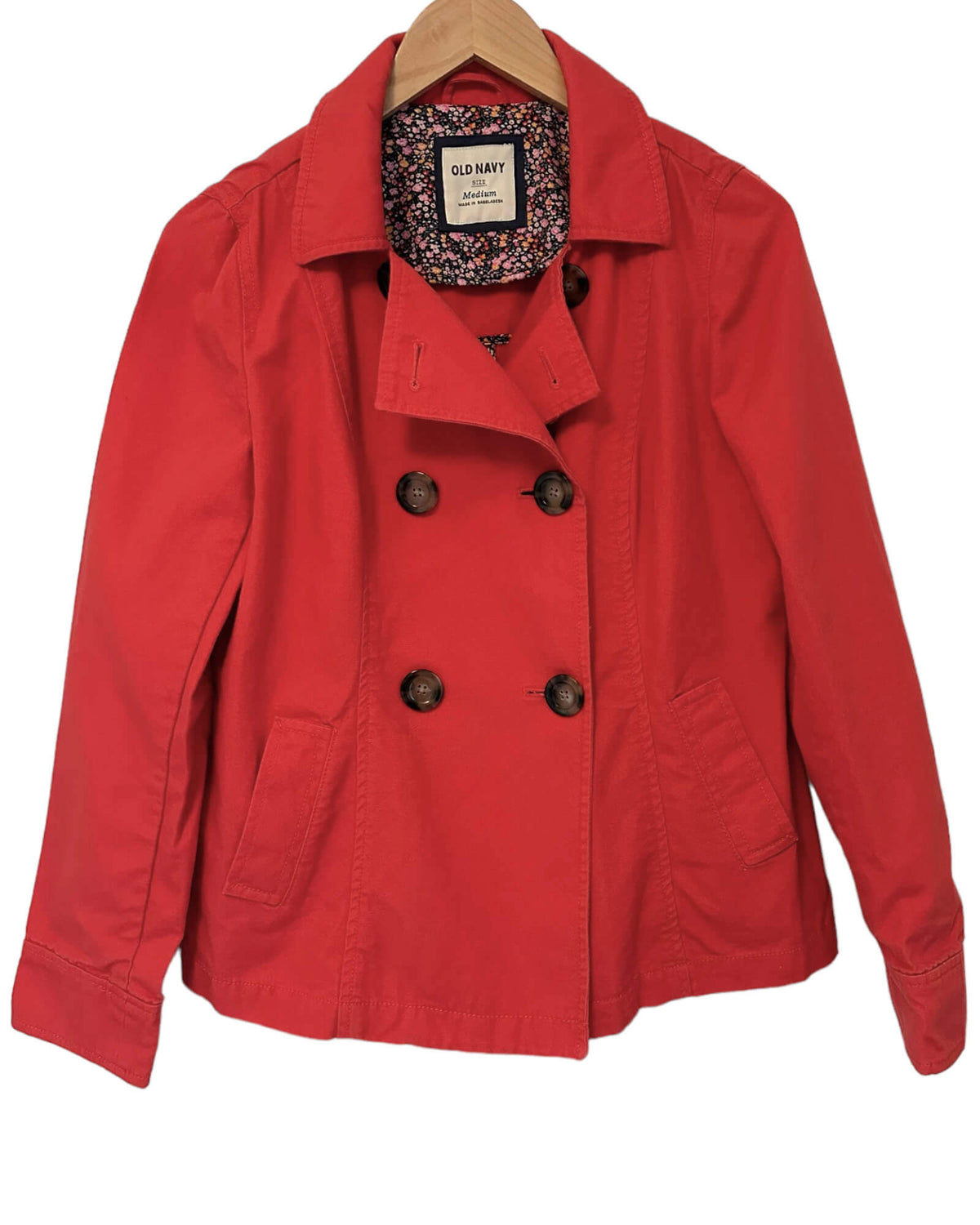 Warm Spring OLD NAVY rowanberry red twill peacoat 