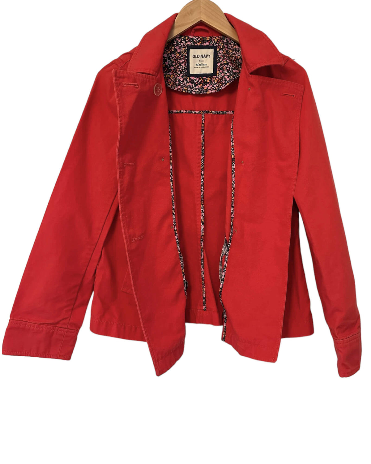 Warm Spring OLD NAVY rowanberry red twill peacoat 