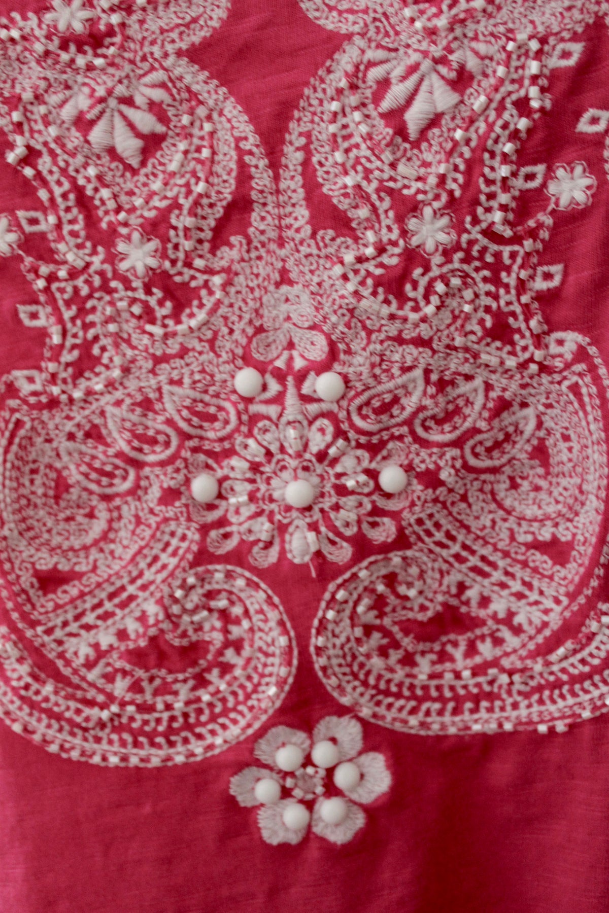 STYLE&amp;CO ﻿Bright Winter rose beaded tank