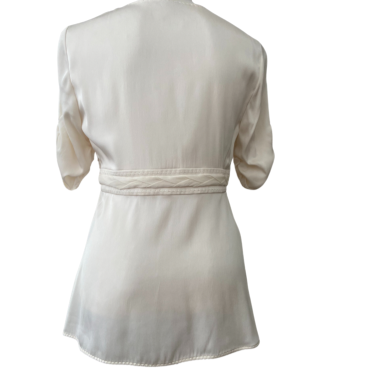 Warm Spring Elie Tahari ivory silk top