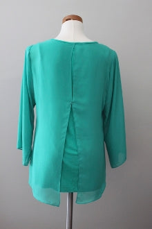 SOFT SURROUNDINGS Light Summer aqua top back view