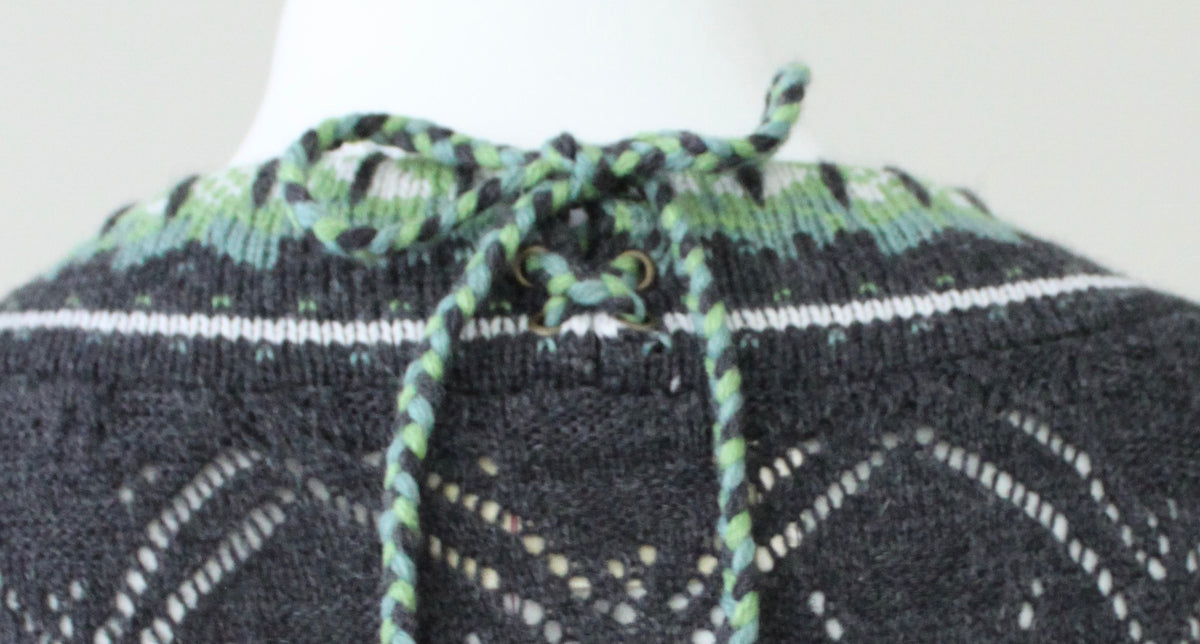 FREE PEOPLE Dark Winter fair isle sweater dress