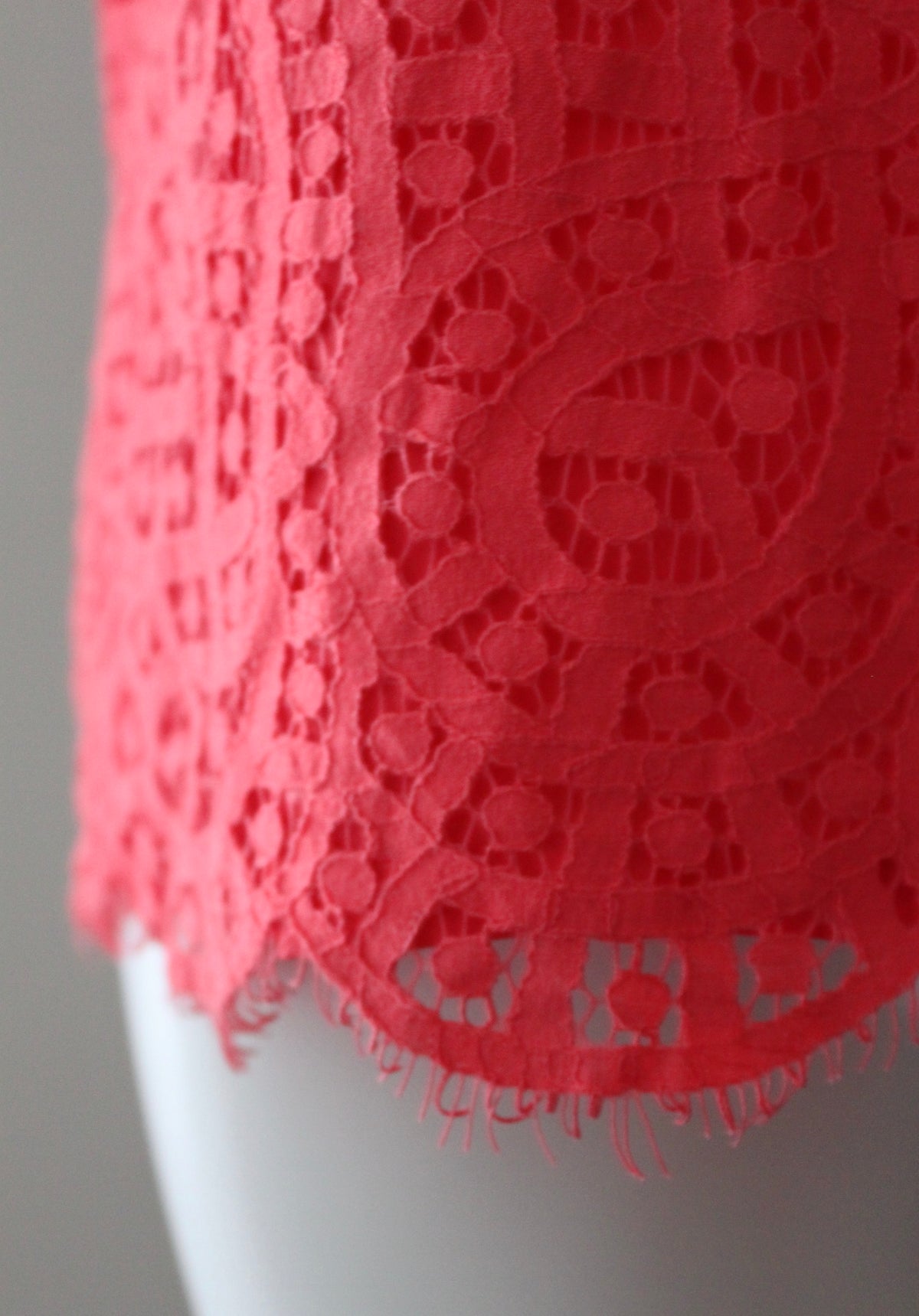 Warm Spring J CREW Coral Lace Blouse detail