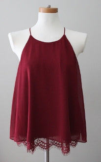 SOPRANO Warm Autumn cordovan halter top