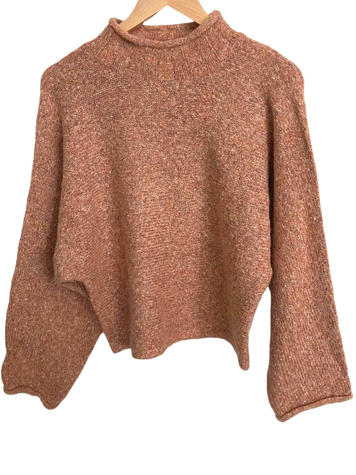 Dark Autumn WILLIAM RAST orange brown marled sweater