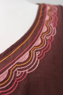 LUCKY BRAND Warm Spring embroidered tunic detail
