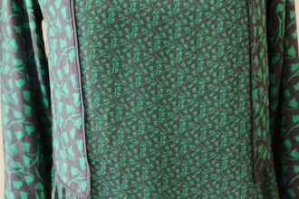 ANN TAYLOR LOFT Dark Winter green botanical top