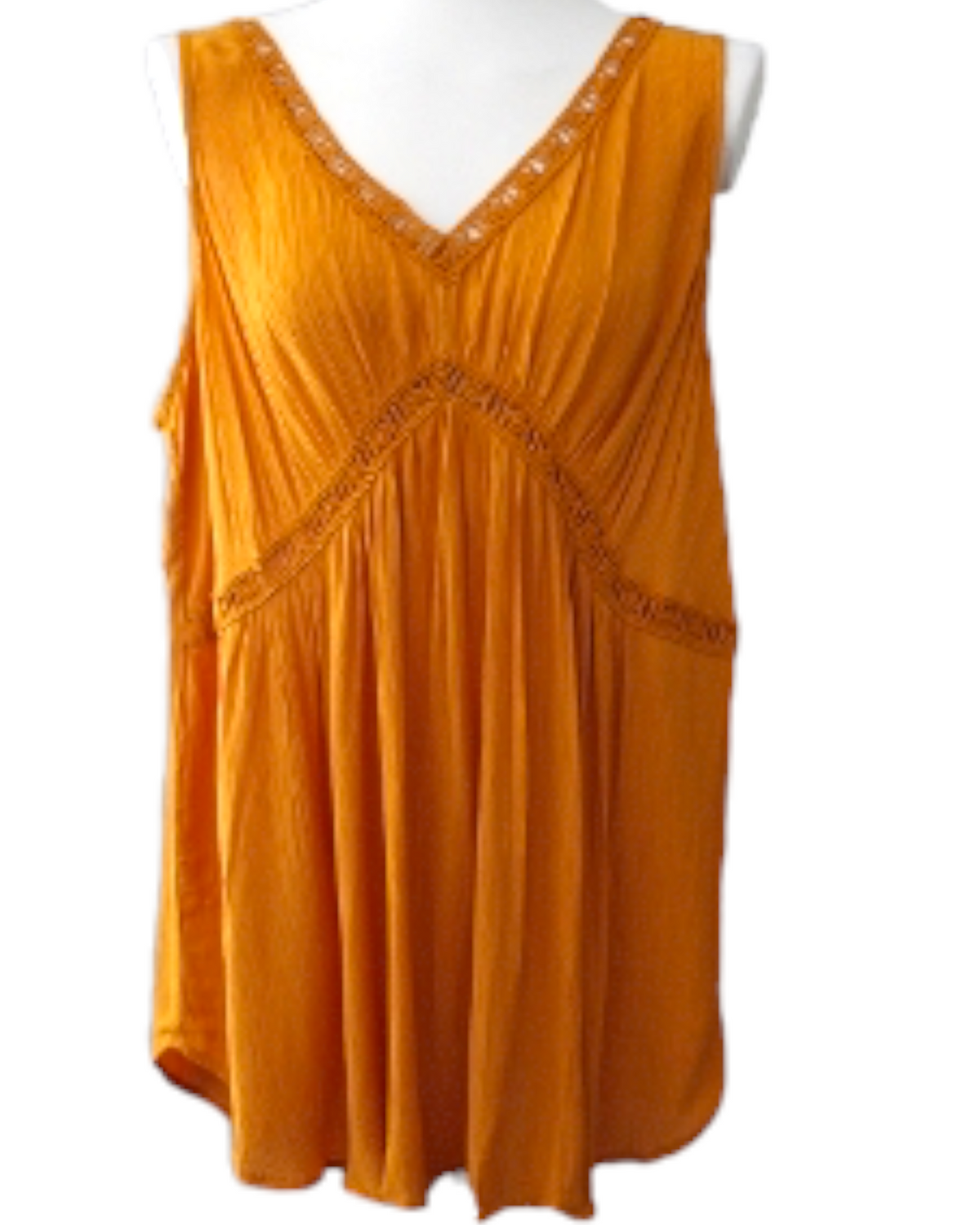 Bright Spring Plantain Sleeveless Swing Top