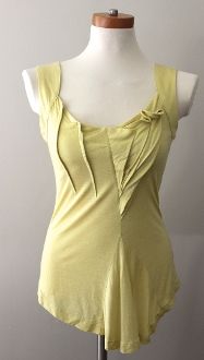 BCBG Warm Autumn avocado sleeveless asymetrical top