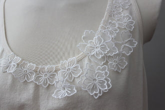 J CREW Light Spring embroidered ivory top