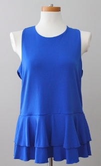 Bright Winter CUPIO cobalt ruffle top