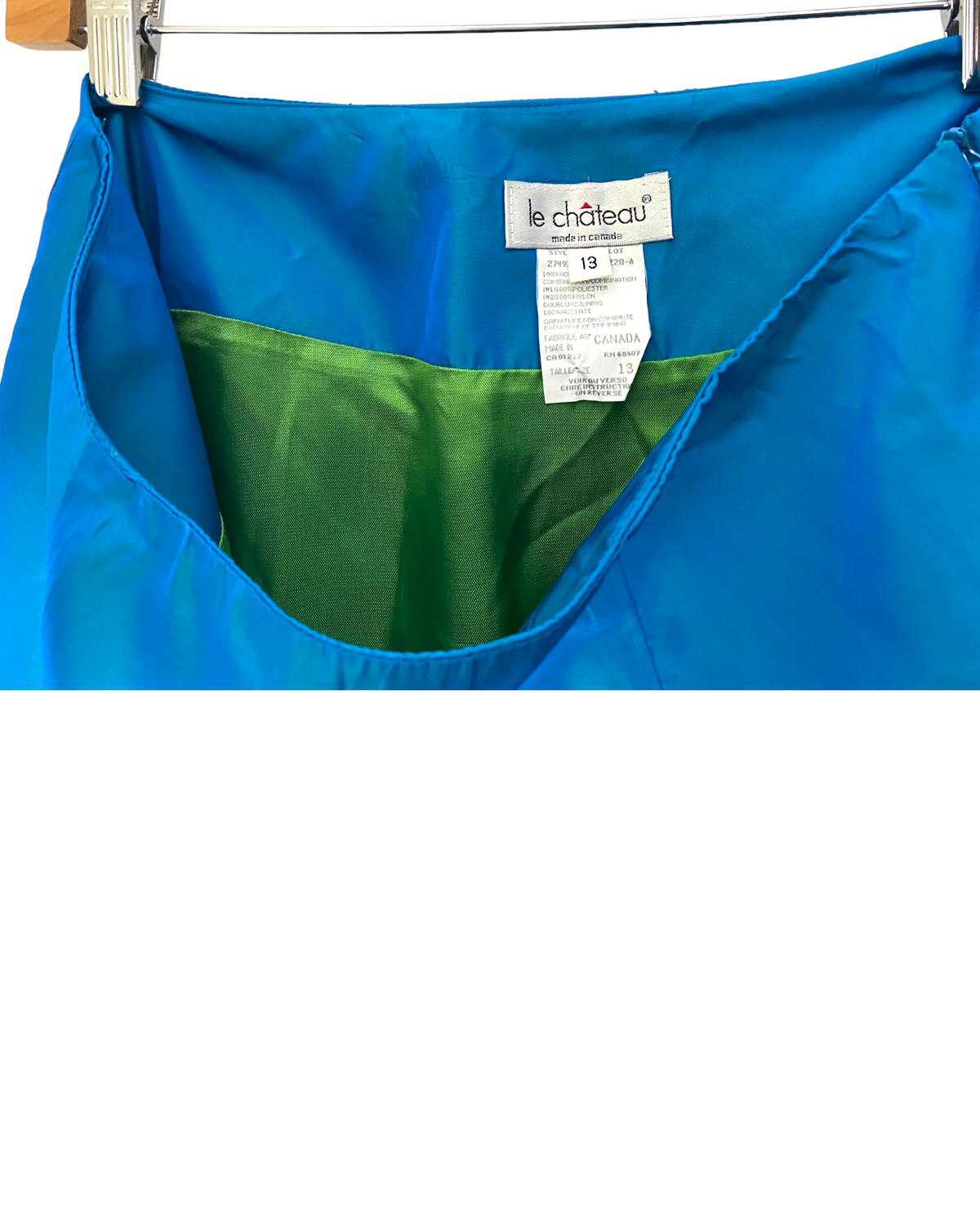 Bright Winter Peacock Shimmer Maxi Skirt