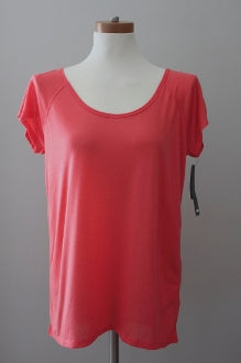 warm spring SUPPLIES pink grapefruit scoop neck tee
