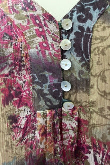 COLDWATER CREEK Dark Autumn Batik Top