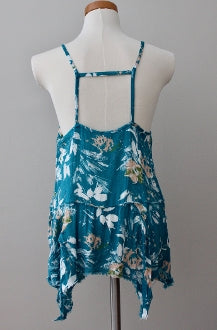 MELROSE &amp; MARKET Soft Autumn teal floral top