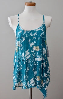 MELROSE &amp; MARKET Soft Autumn teal floral top