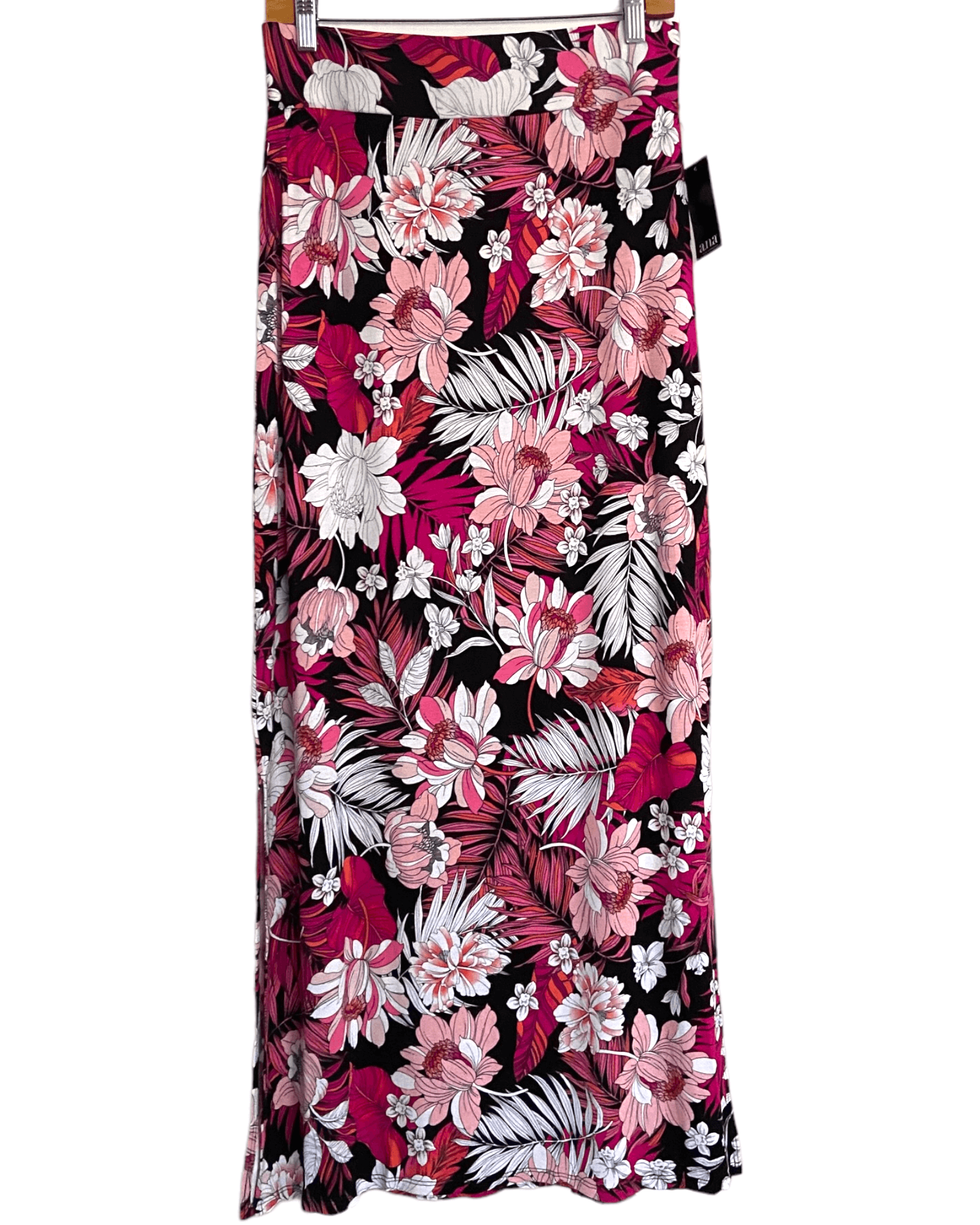 Bright Spring A NEW APPROACH pink bella tropic print maxi skirt