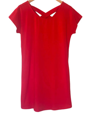 Bright Spring Tulip Cross-Back Jersey Knit Dress - Large
