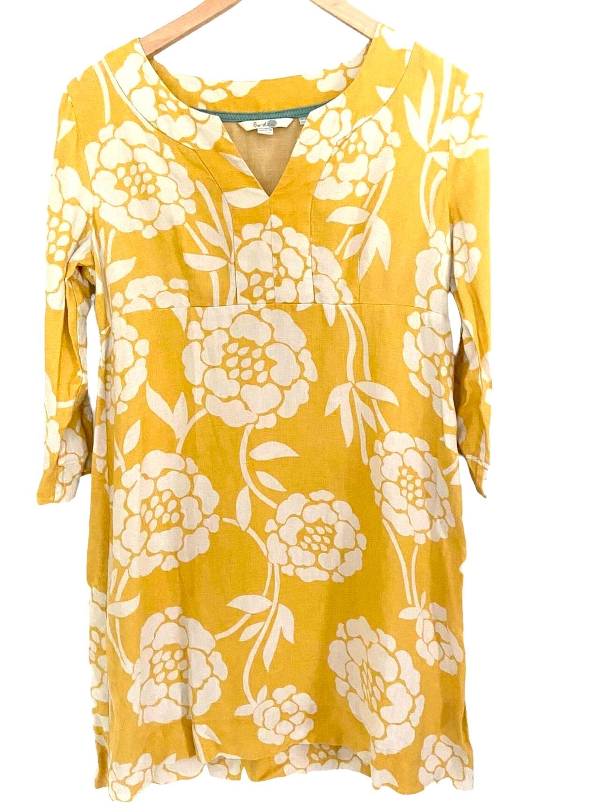 Bright Spring BODEN linen floral tunic dress
