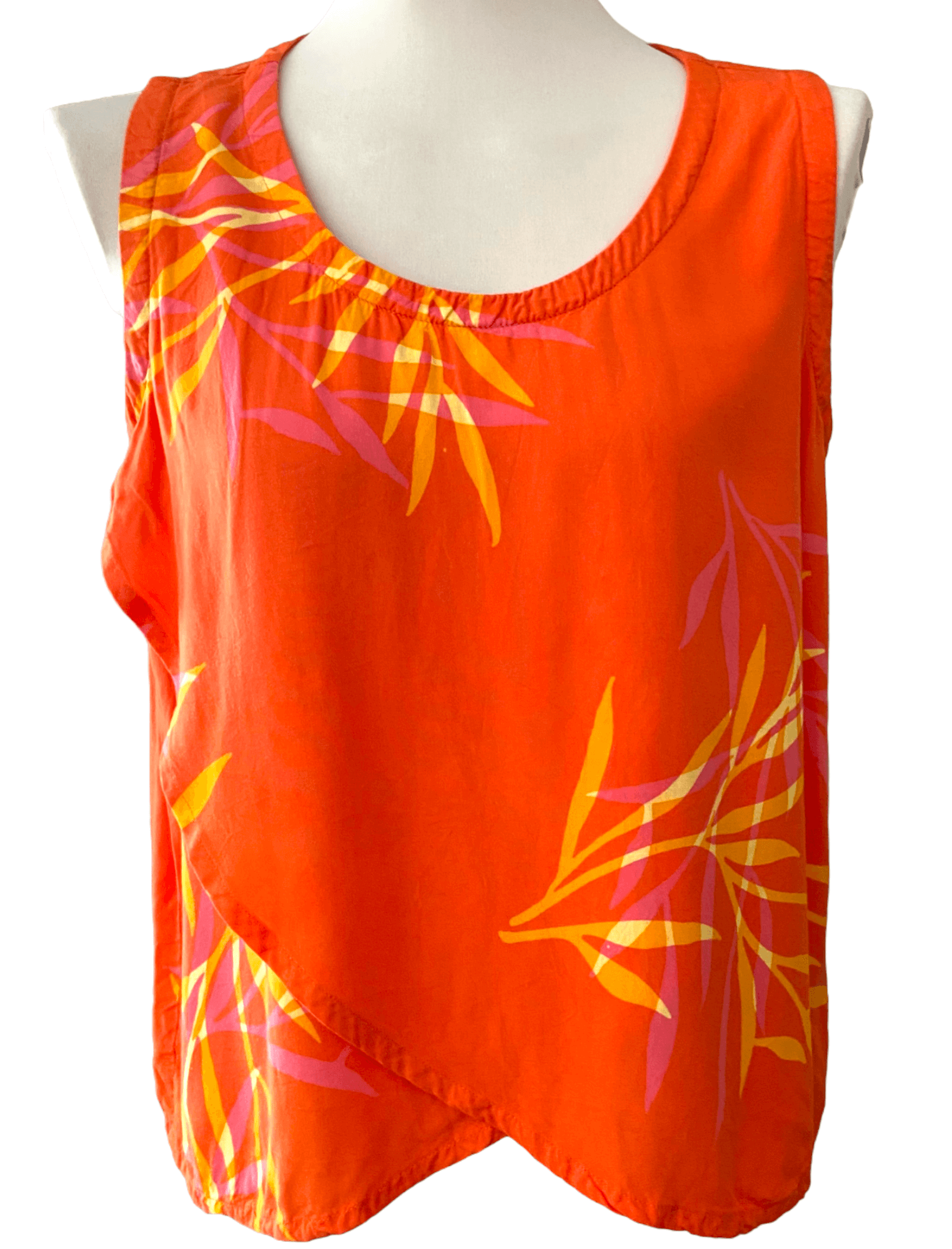 Bright Spring DEL SOL sleeveless tropical print top