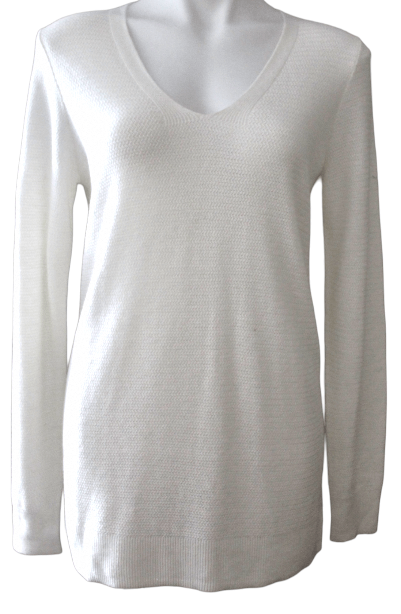 Bright Spring GAP ivory v-neck sweater