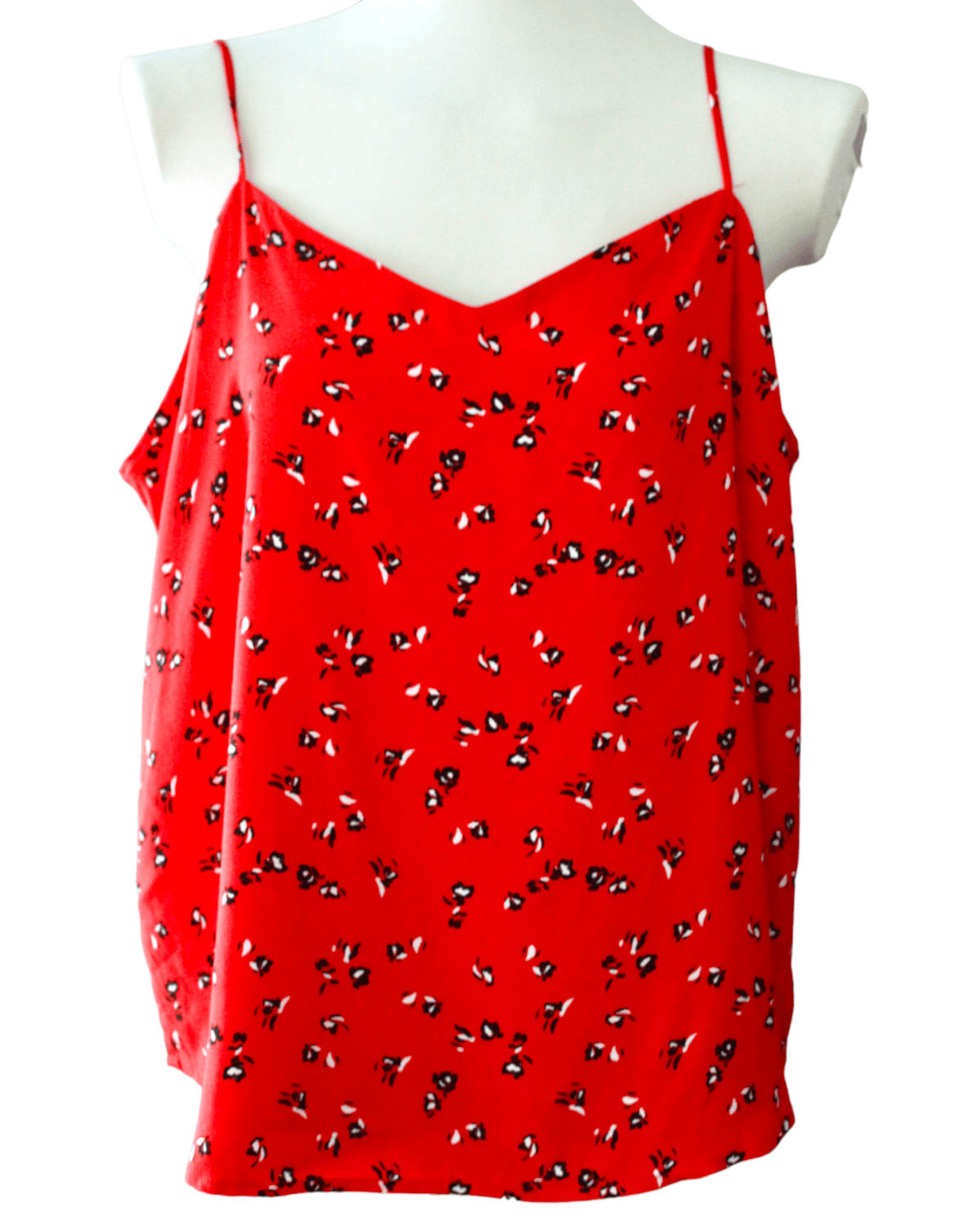 Bright Spring GAP red floral print cami top