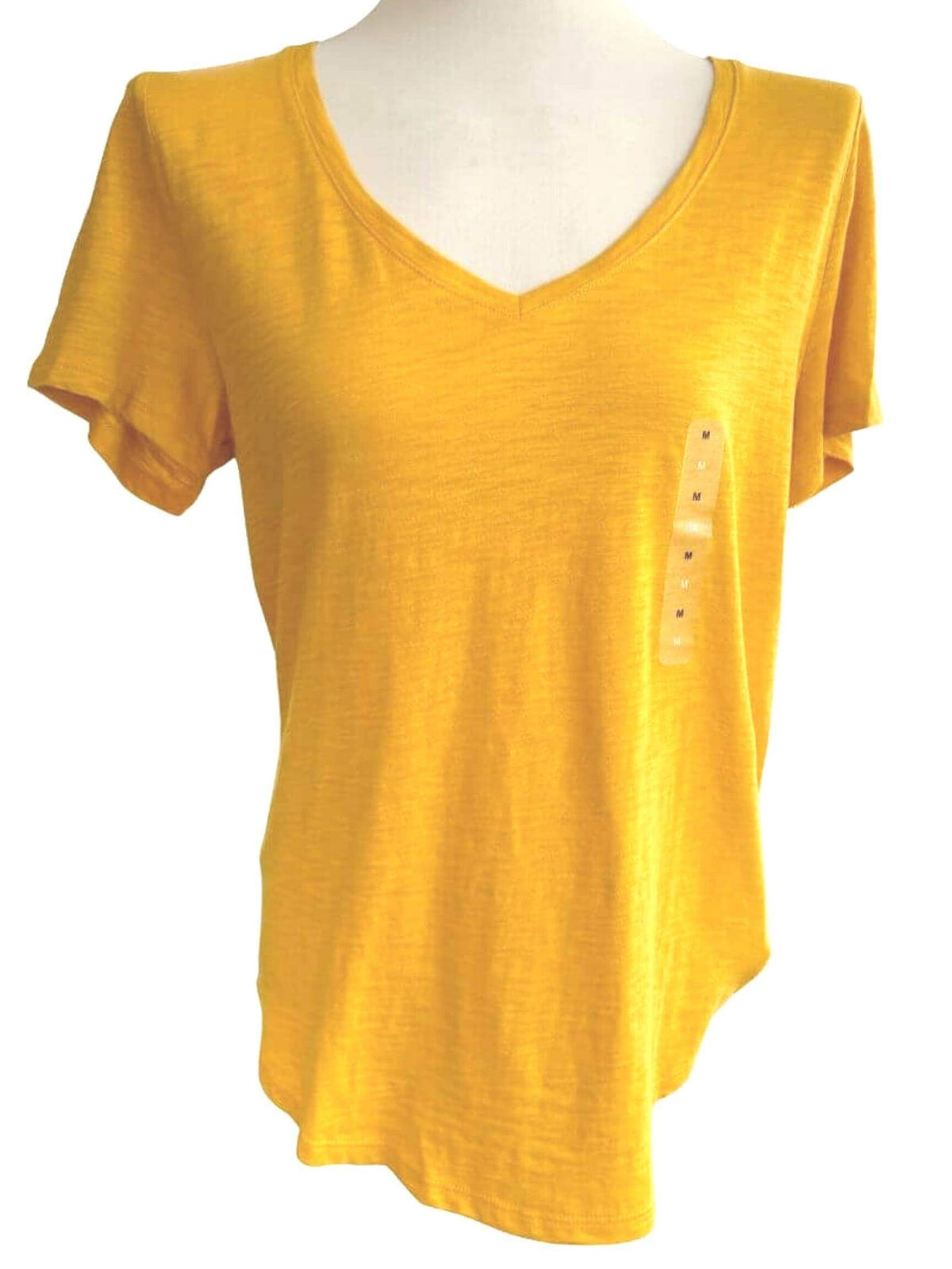 Bright Spring GAP yellow glow v-neck tee