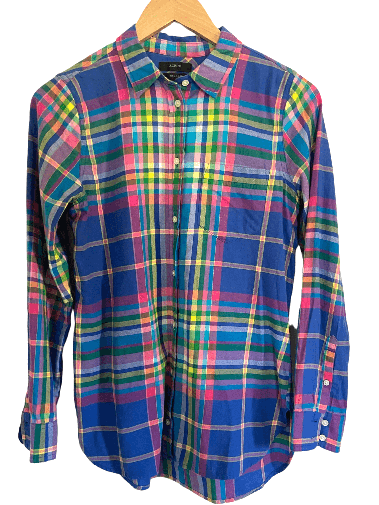 Bright Spring J.CREW classic plaid button down shirt