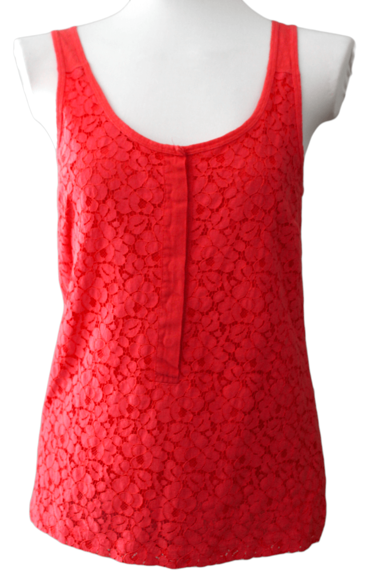 Bright Spring J.CREW orange lace sleeveless top