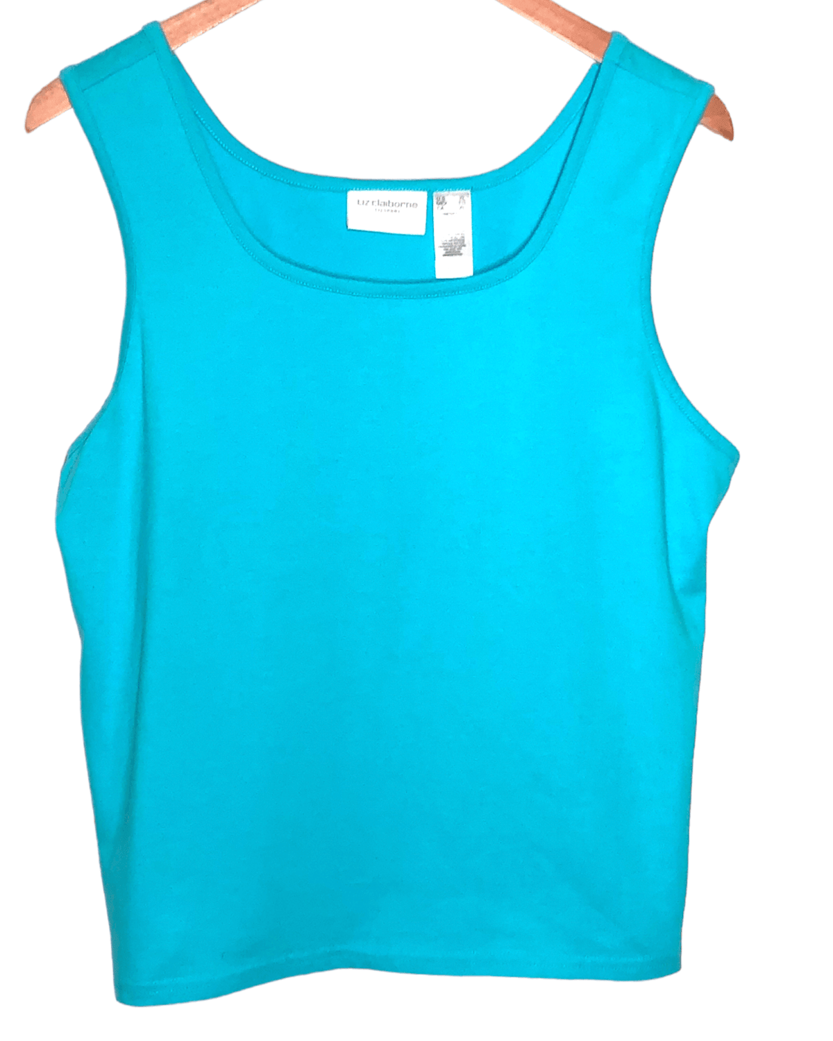 Bright Spring LIZ CLAIBORNE cyan blue sleeveless knit top