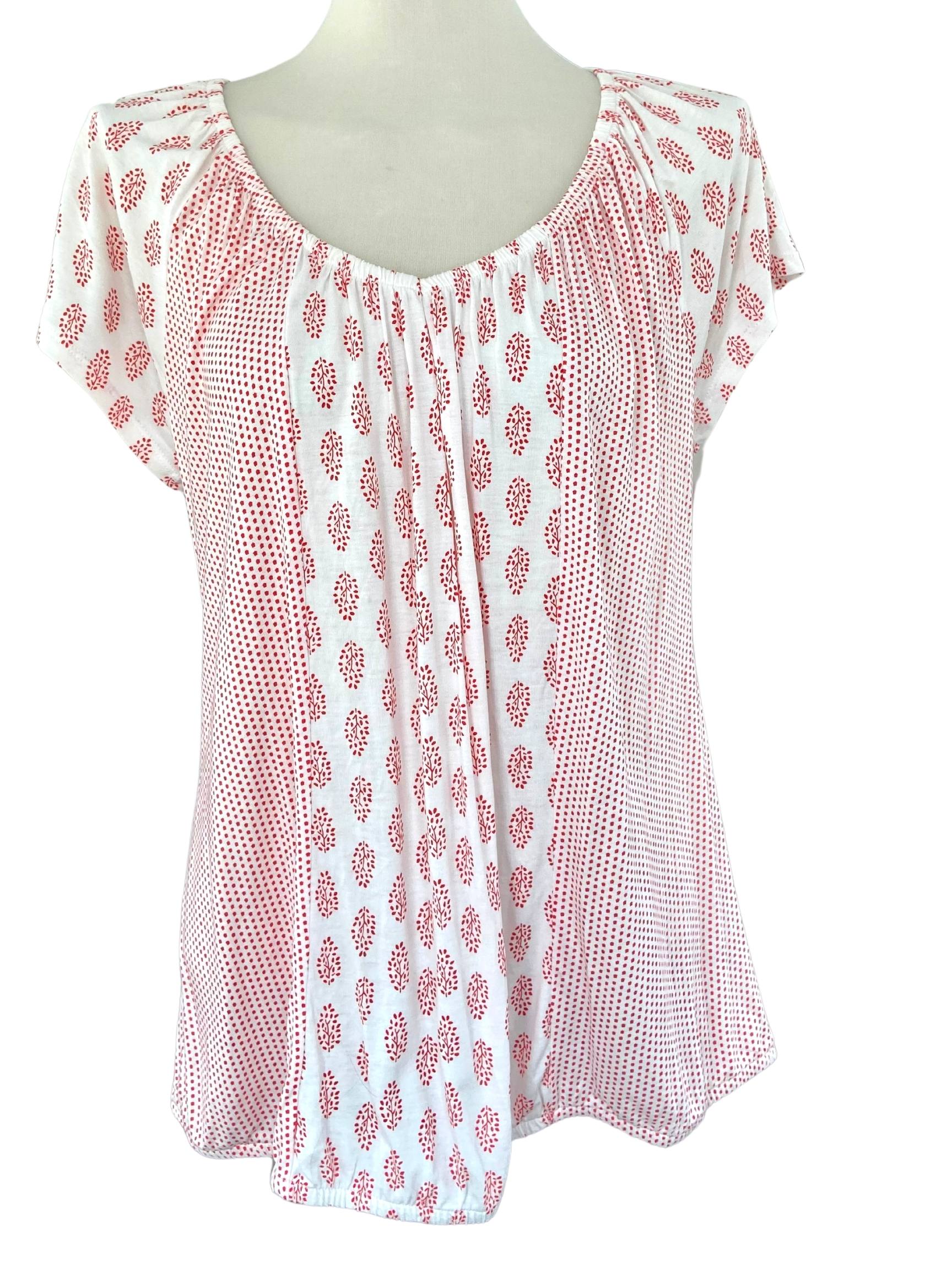 Bright Spring OLD NAVY orange white print top