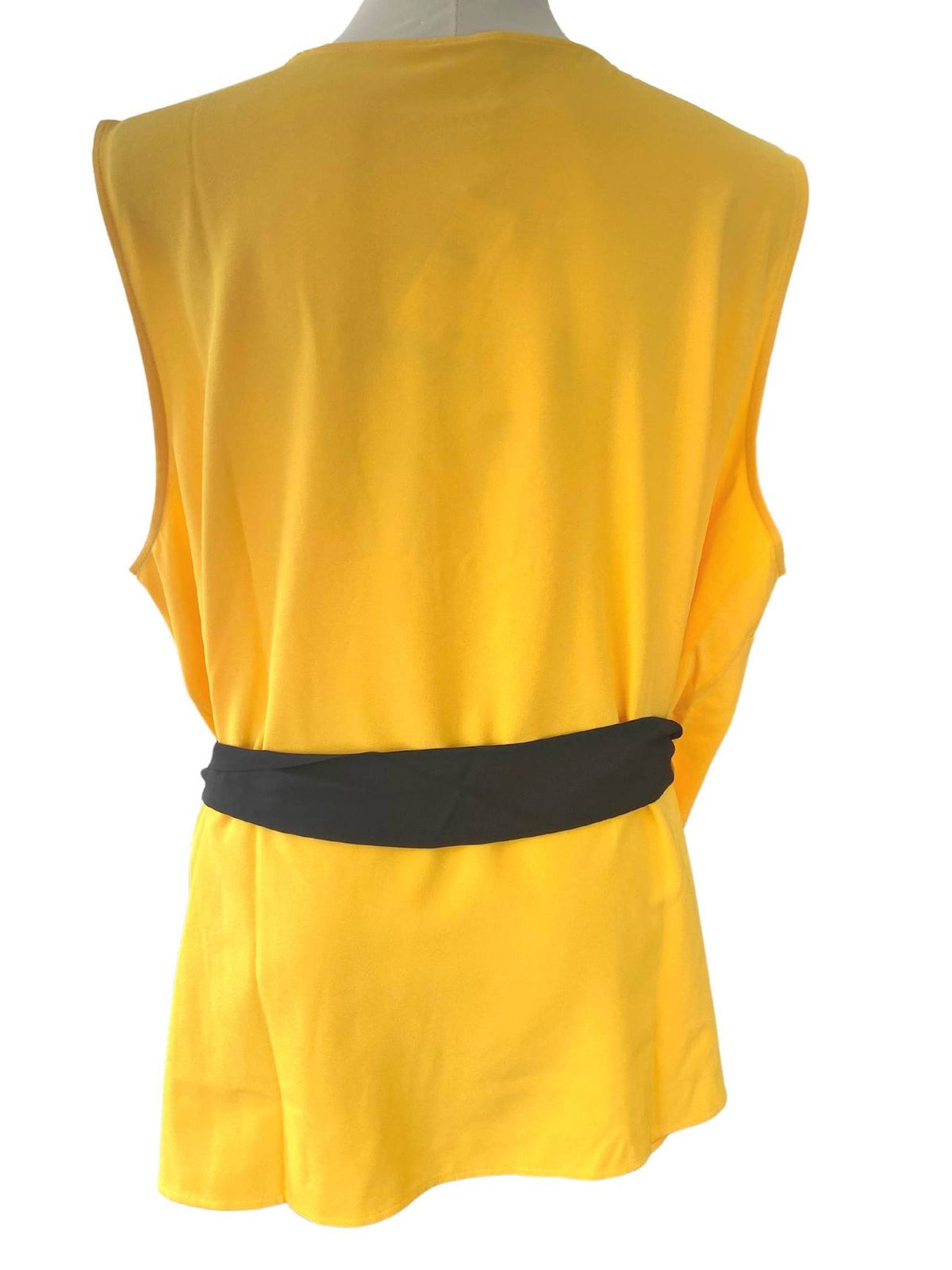 Bright Spring PLEIONE daffodil wrap blouse