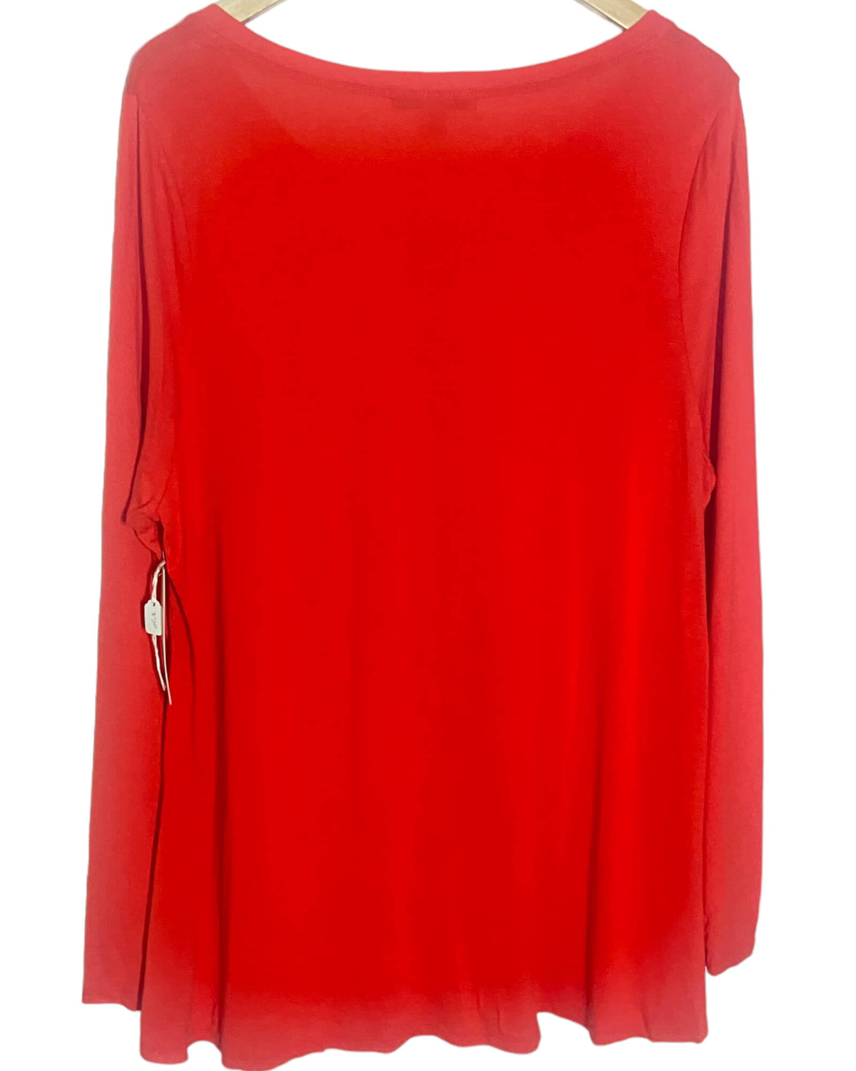 Bright Spring SEJOUR for NORDSTROM red long sleeve knit pleated top